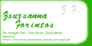 zsuzsanna forintos business card
